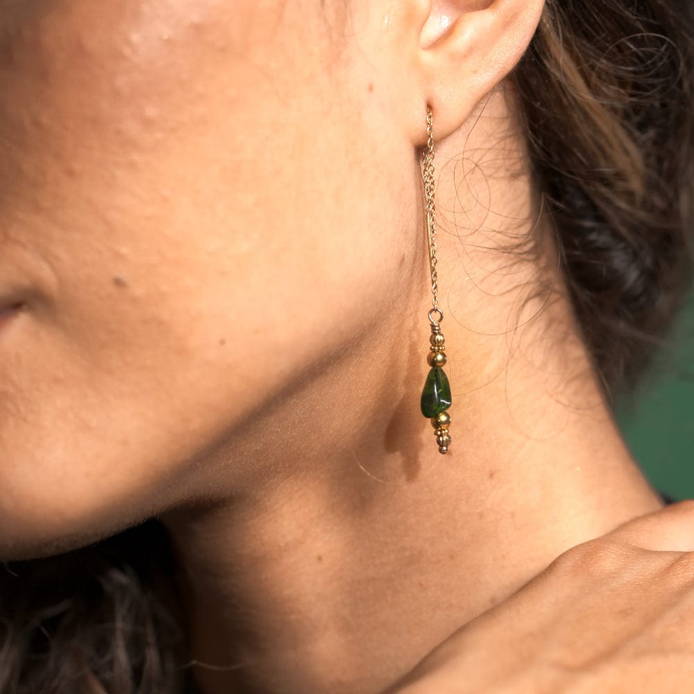 Boucles d'Oreilles Diopside Thalassa Or