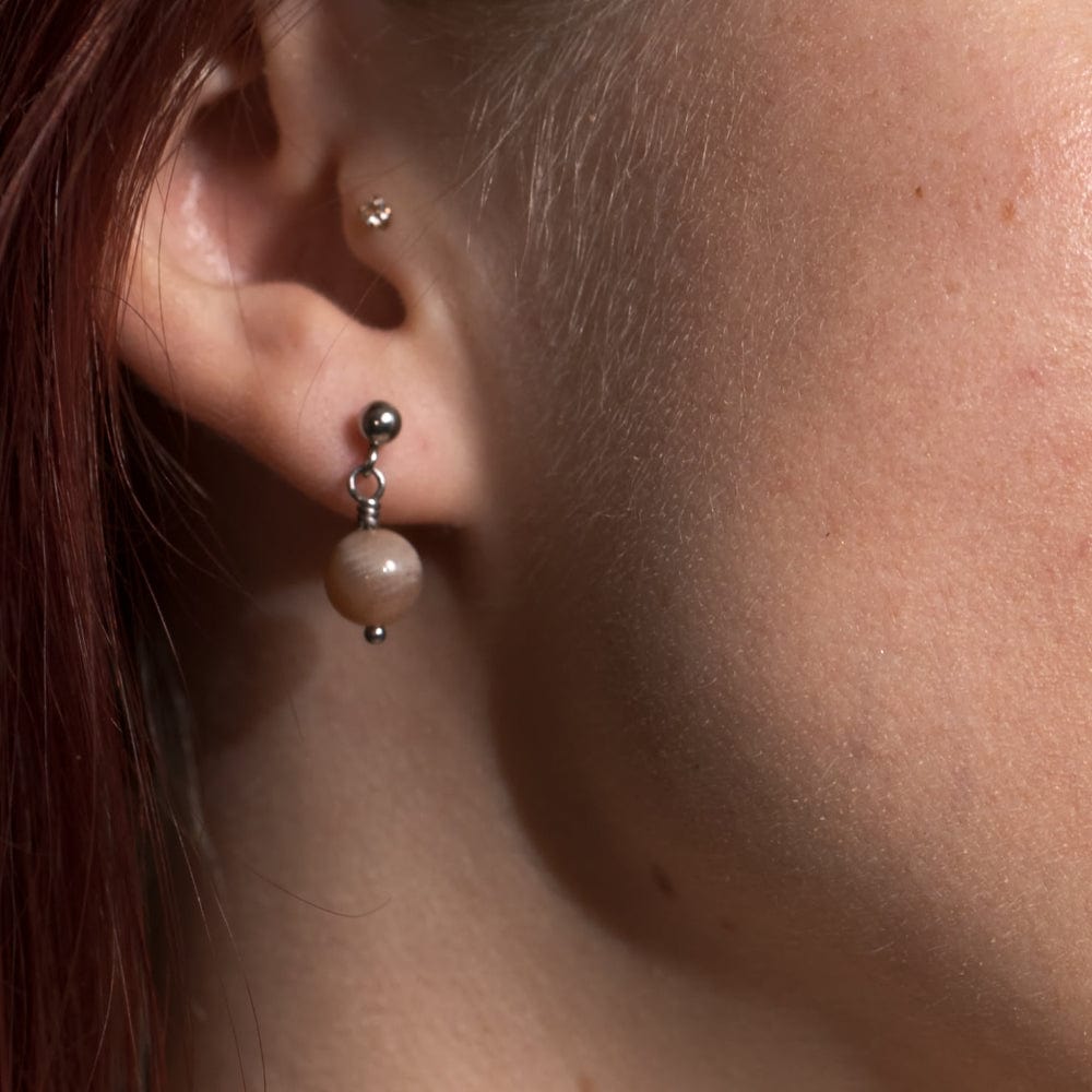 Boucles d'Oreilles Pierre du Soleil Tara Argent