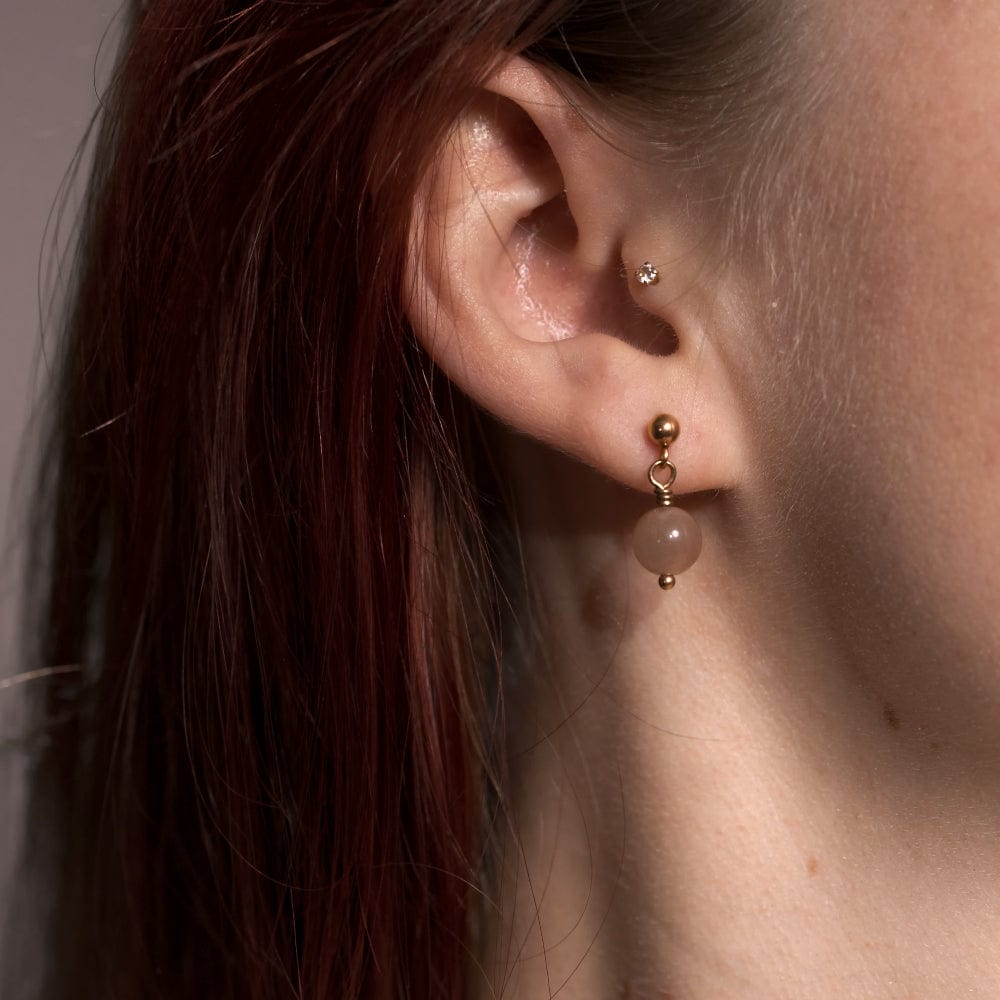 Boucles d'Oreilles Pierre du Soleil Tara or