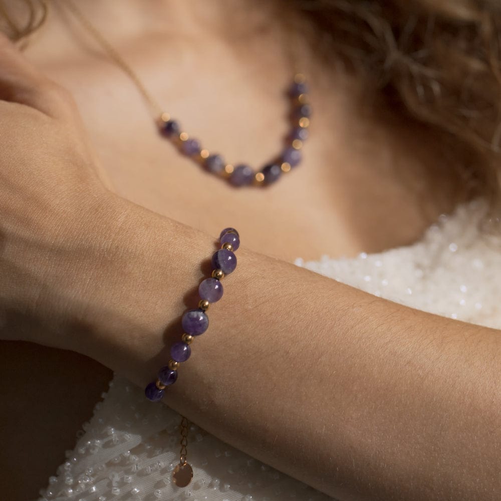 Bracelet Améthyste Hespéris Or