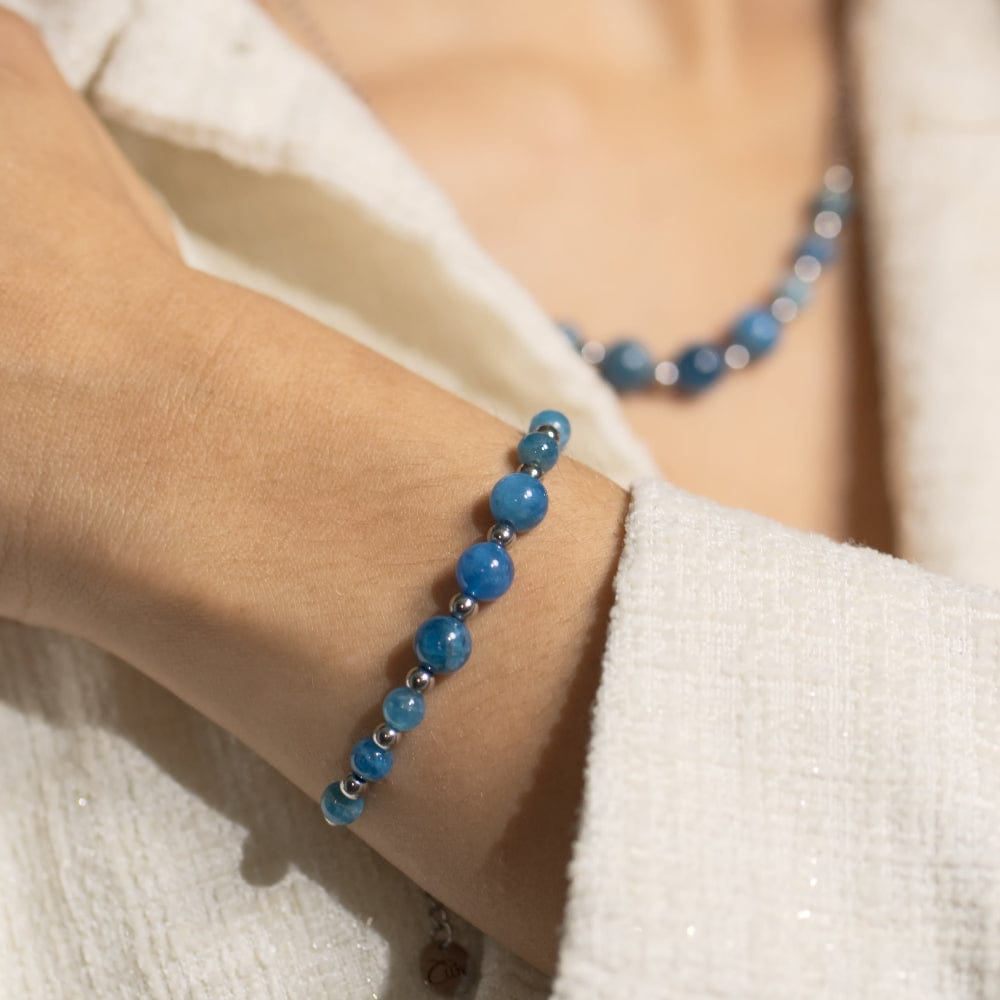 Bracelet Apatite Hespéris Argent