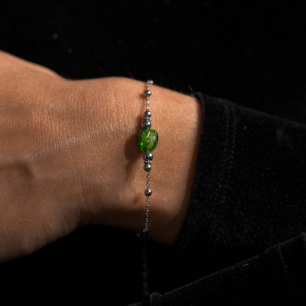 Bracelet Diopside Thalassa Argent