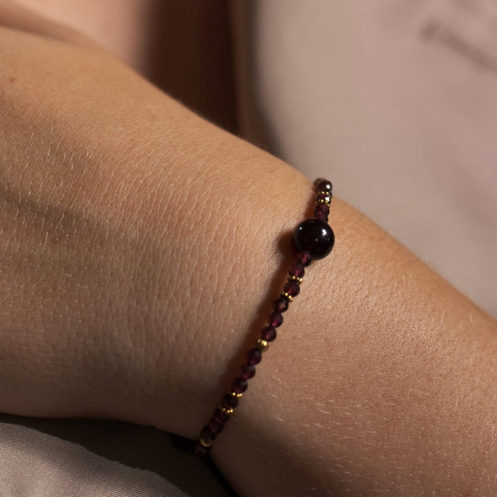 Bracelet Grenat Nadira Or