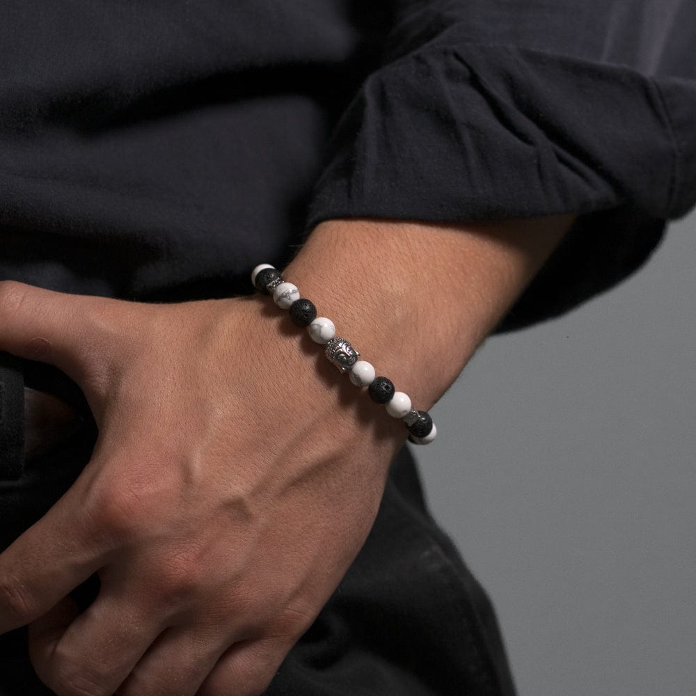 Bracelet Howlite Chandra Argent 02