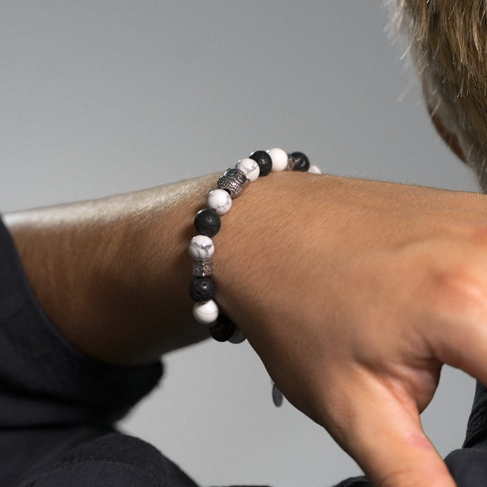 Bracelet Howlite Chandra Argent