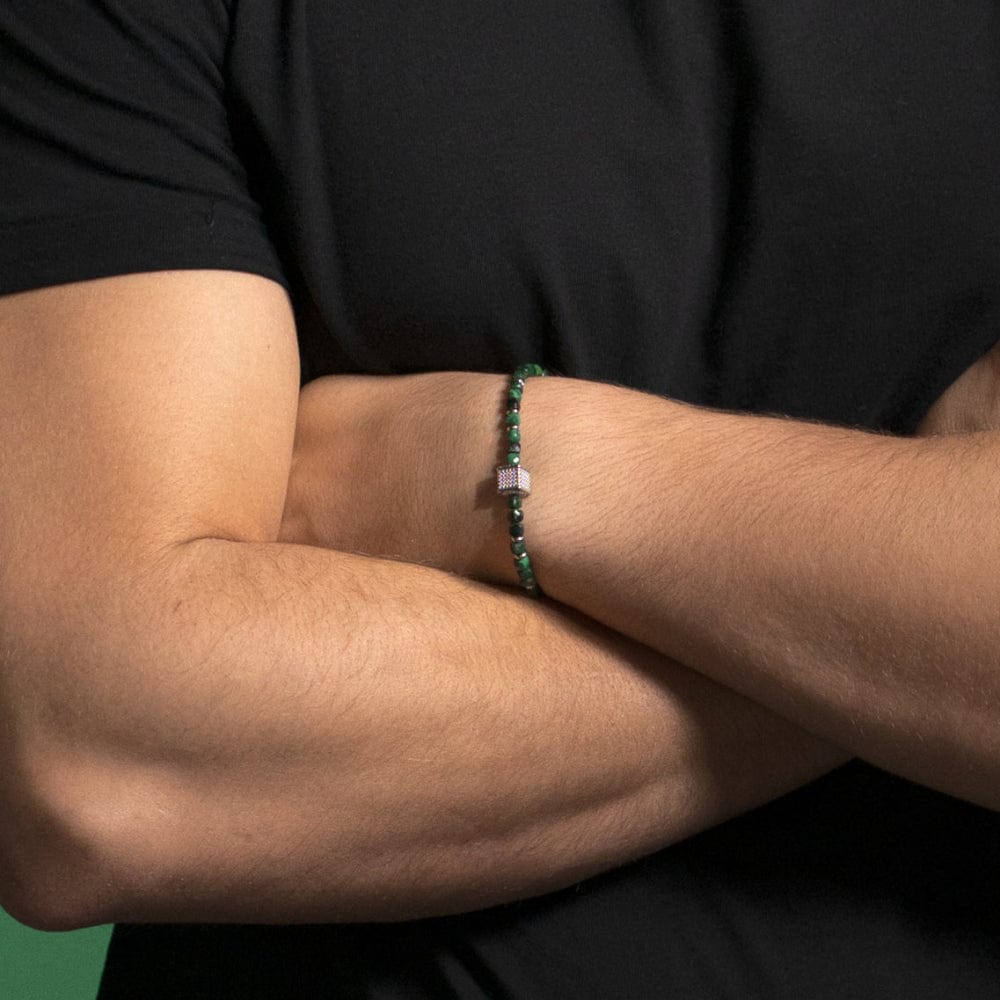 Bracelet Malachite Orion Argent