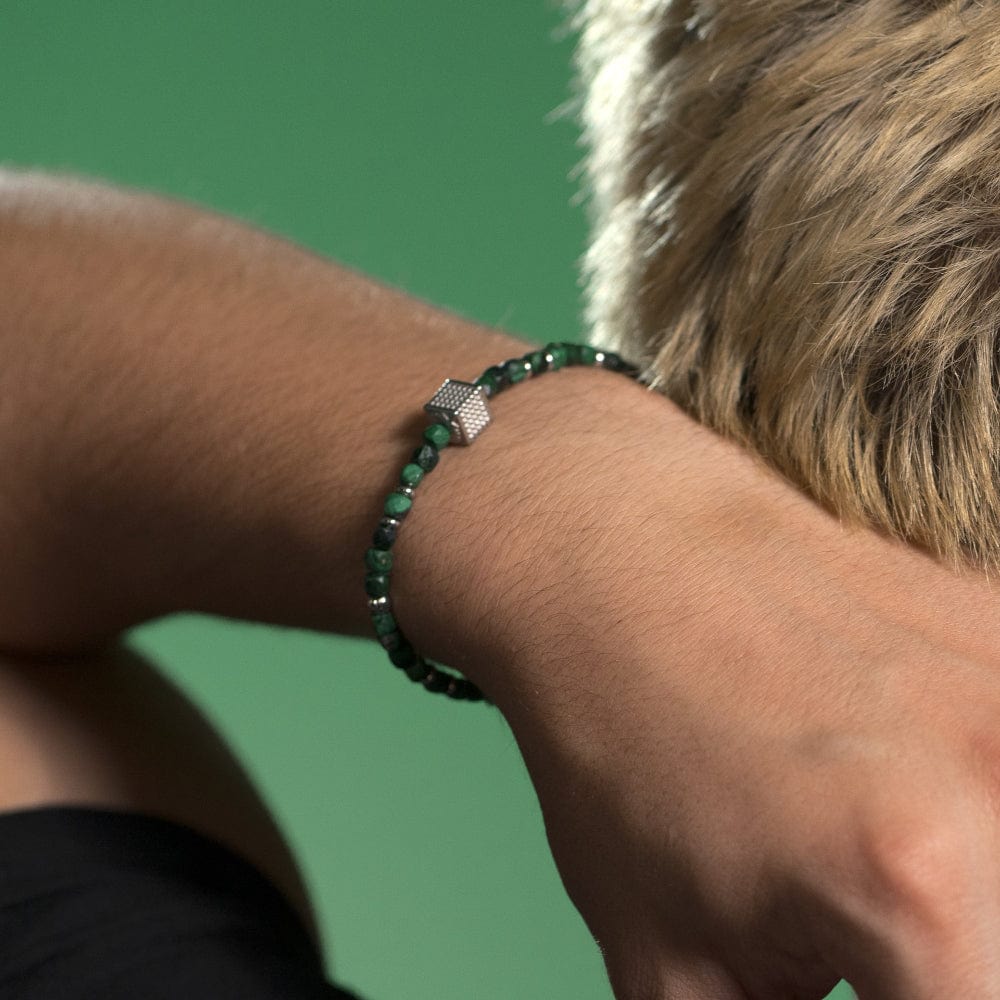 Bracelet Malachite Orion Argent 02