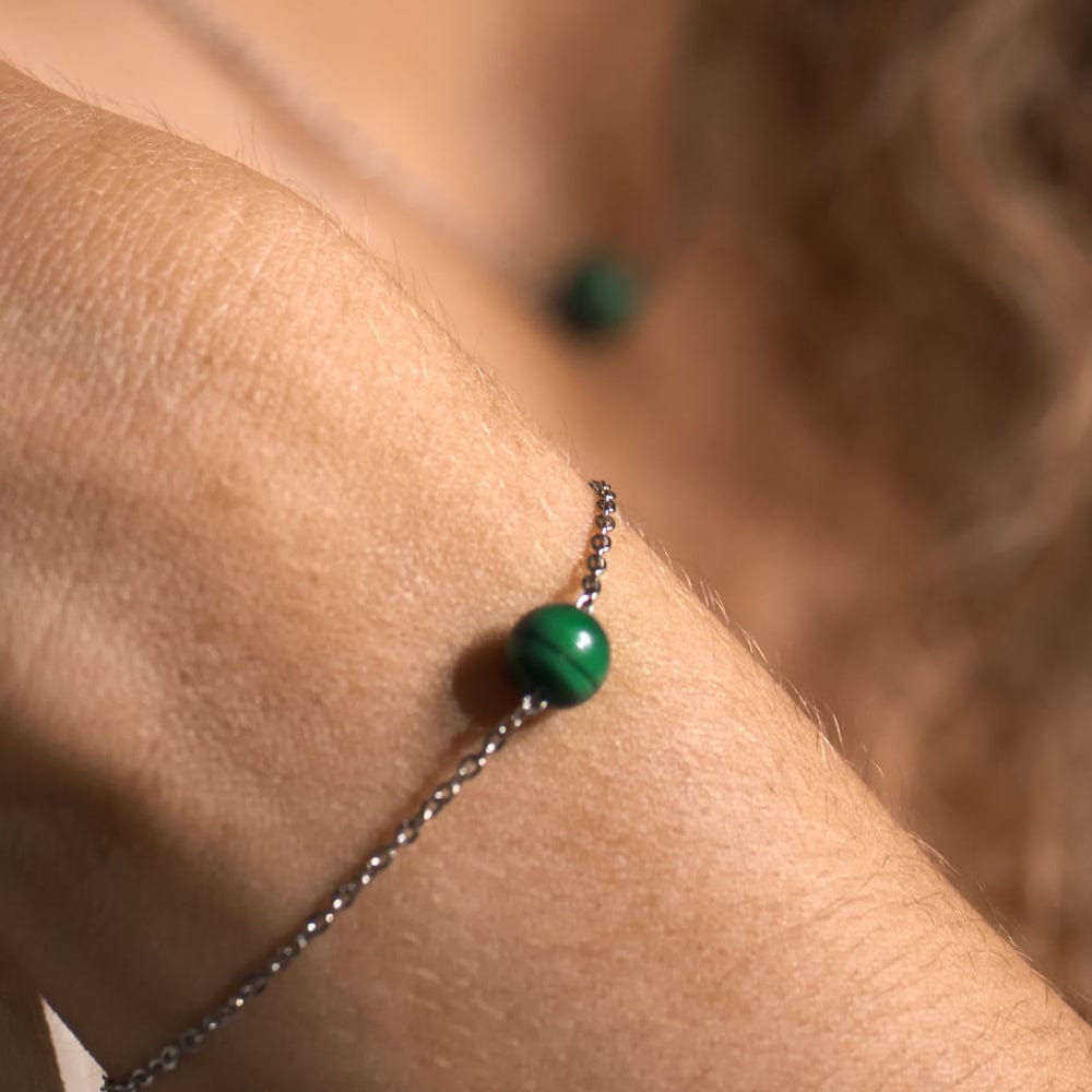 Bracelet Malachite Tara Argent