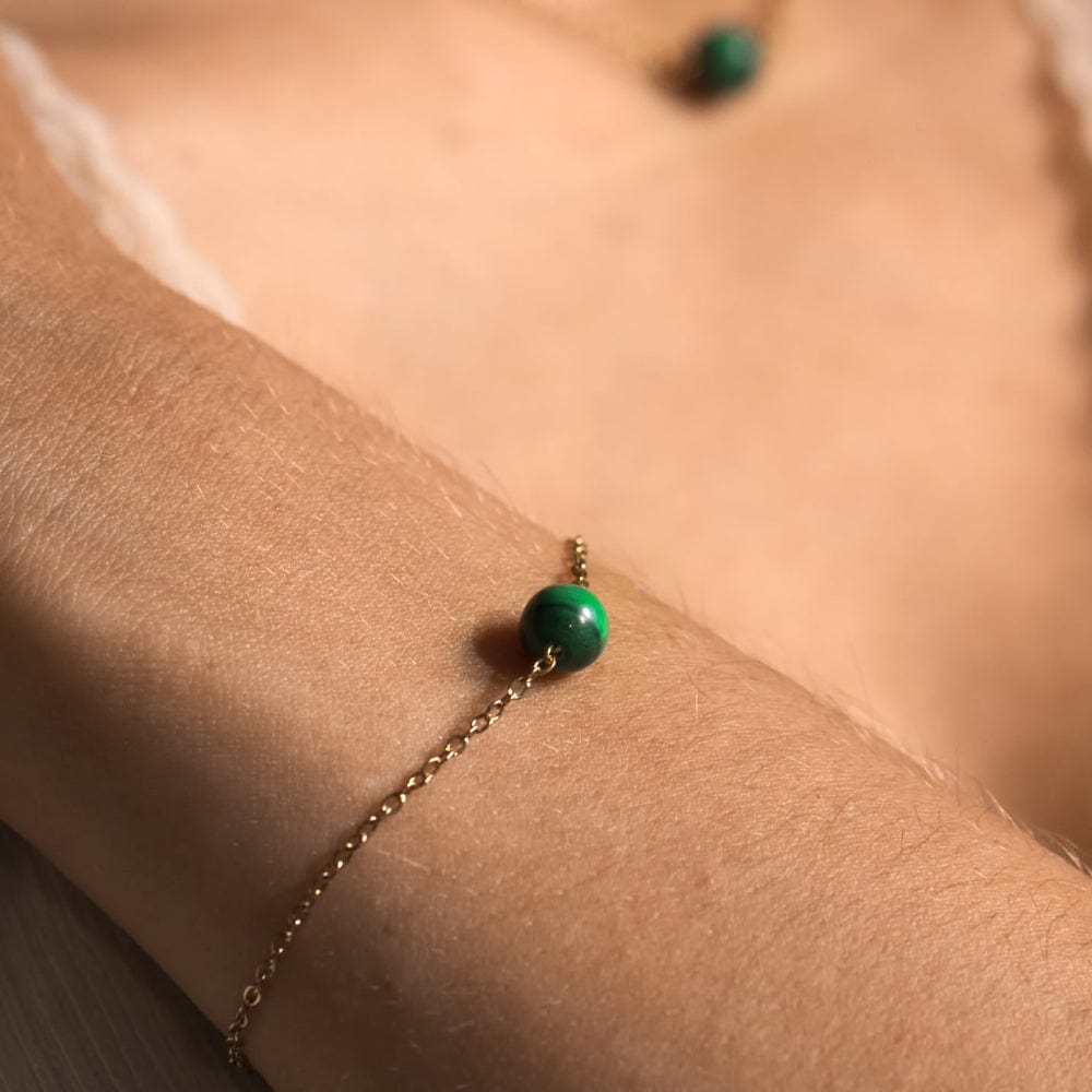 Bracelet Malachite Tara Or