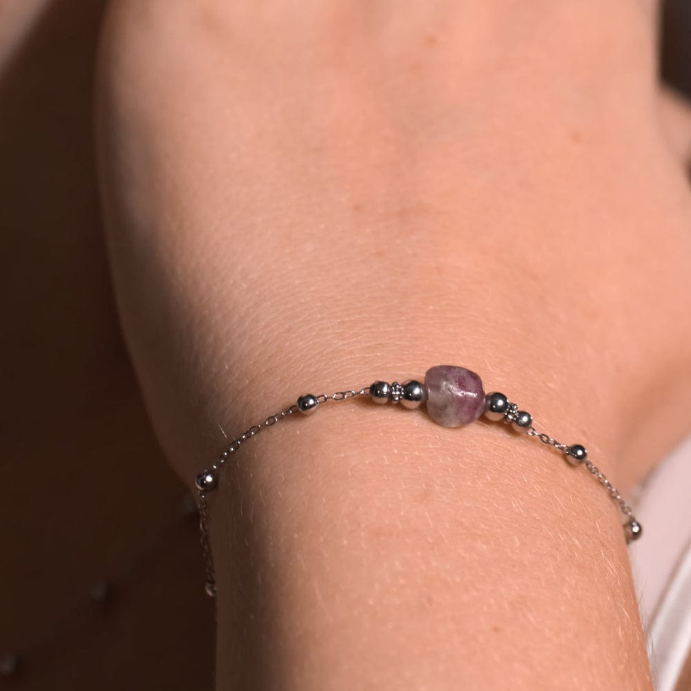 Bracelet Tourmaline Rose Thalassa Argent