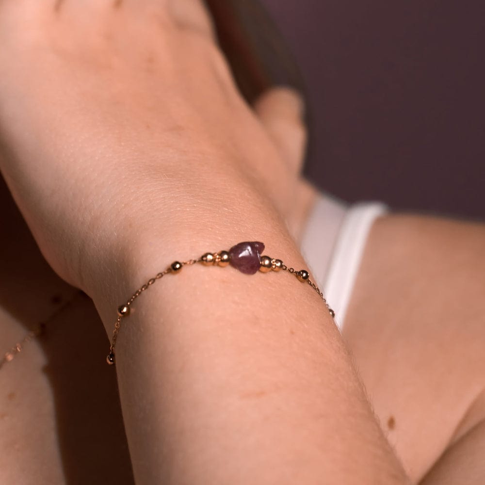 Bracelet Tourmaline Rose Thalassa Or