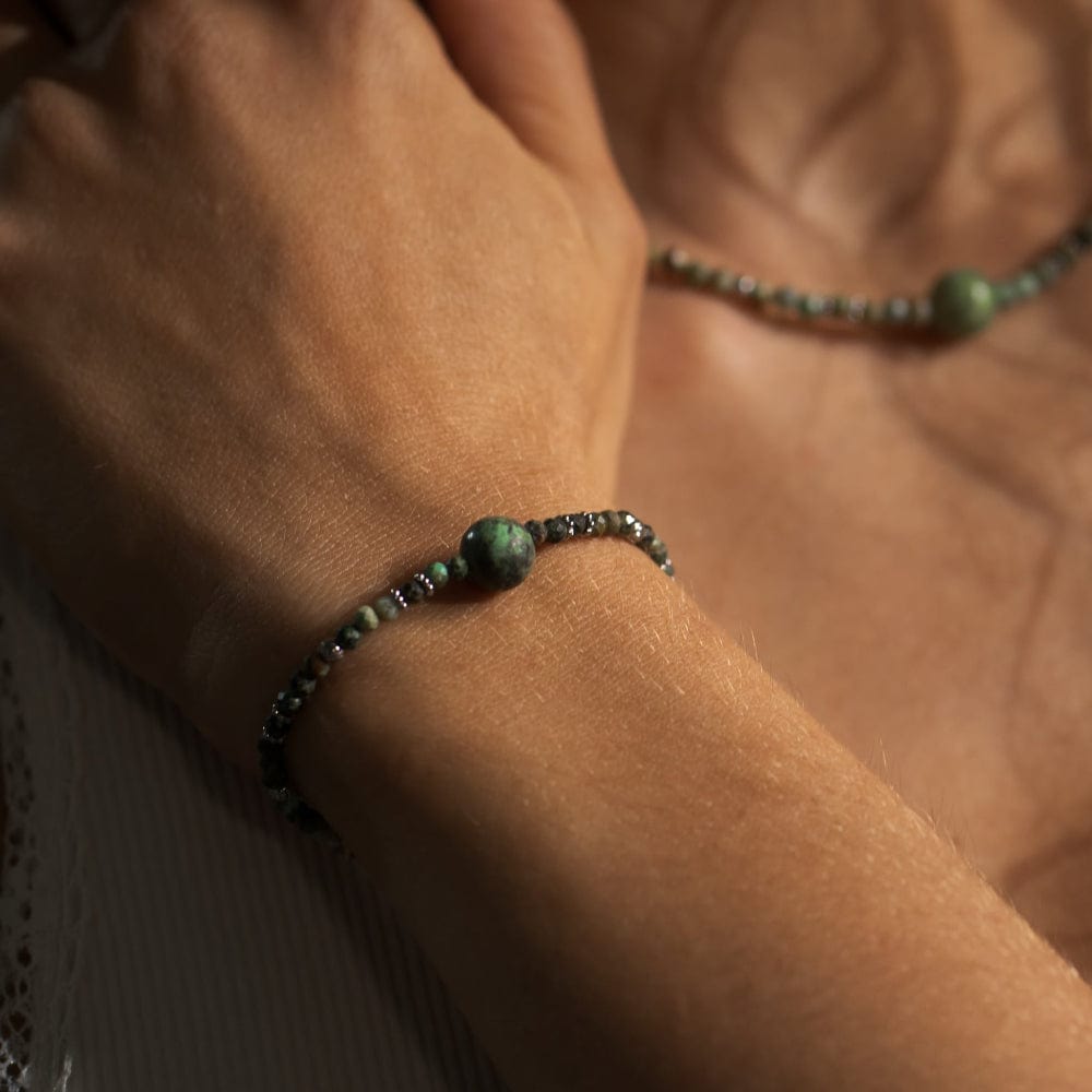 Bracelet Turquoise Africaine Nadira Argent