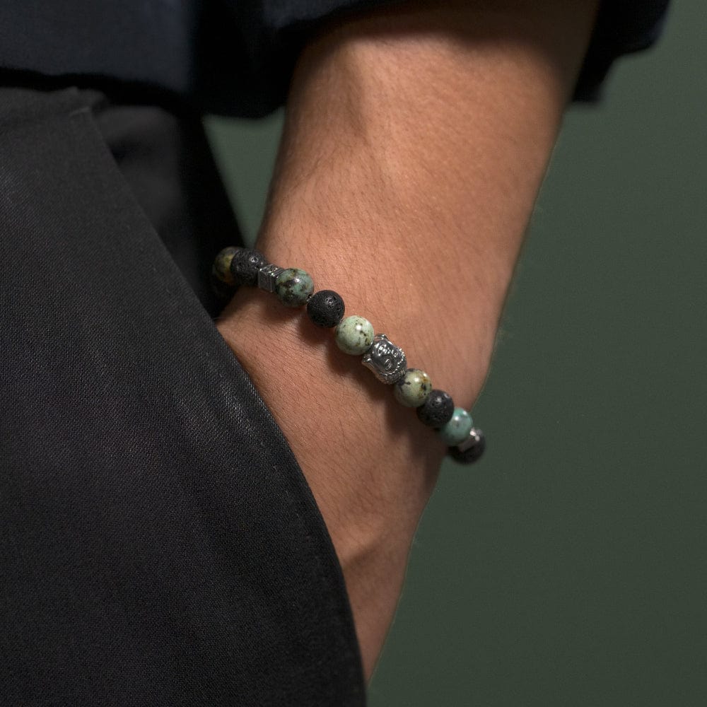 Bracelet Turquoise Africaine Chandra Argent