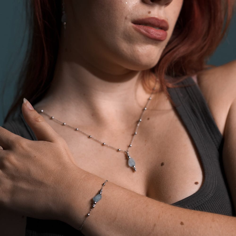 Collier Aigue Marine Thalassa Argent 02