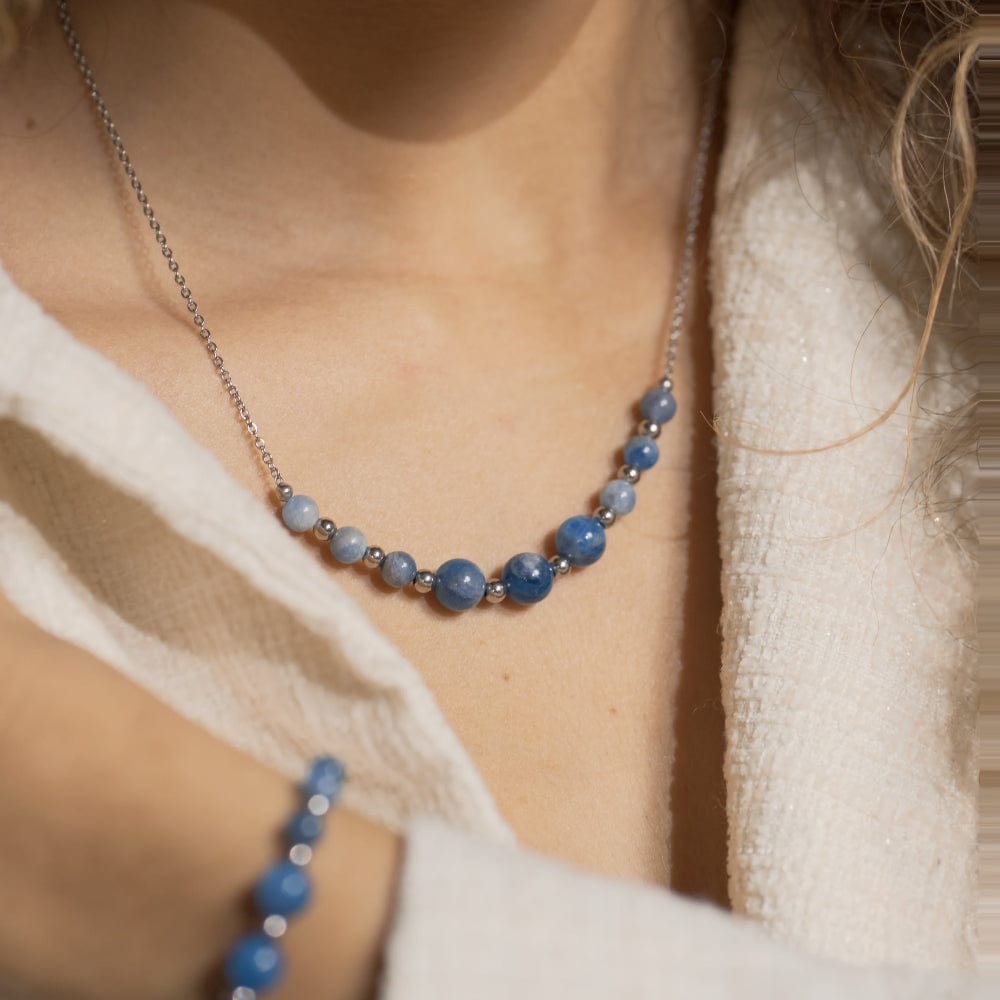 Collier Apatite Hespéris Argent