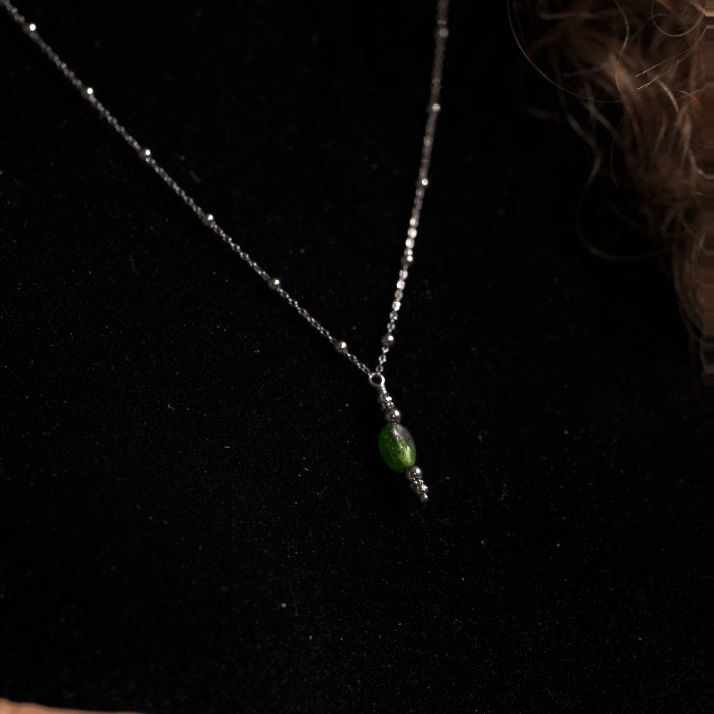 Collier Diopside Thalassa Argent