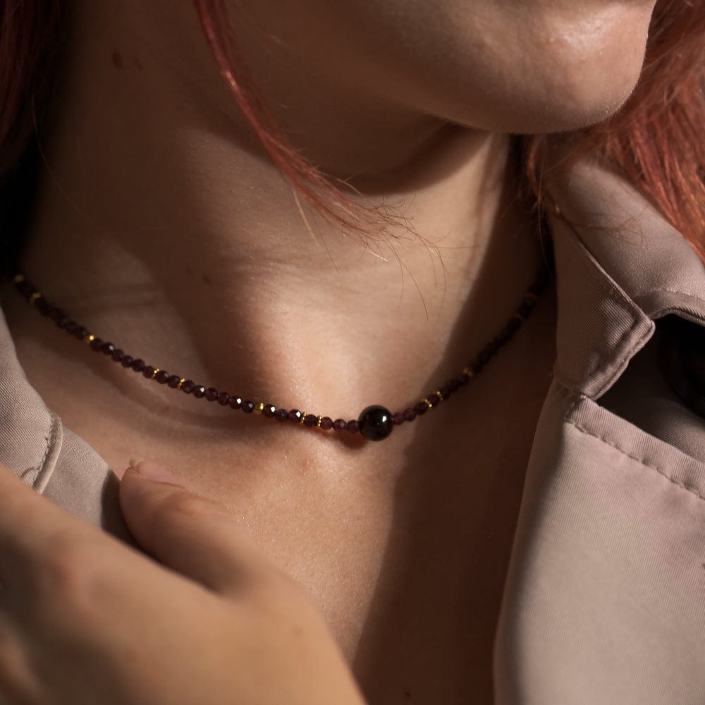 Collier Grenat Nadira Or
