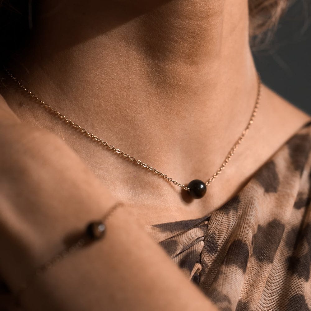 Collier Œil de Tigre Tara Or