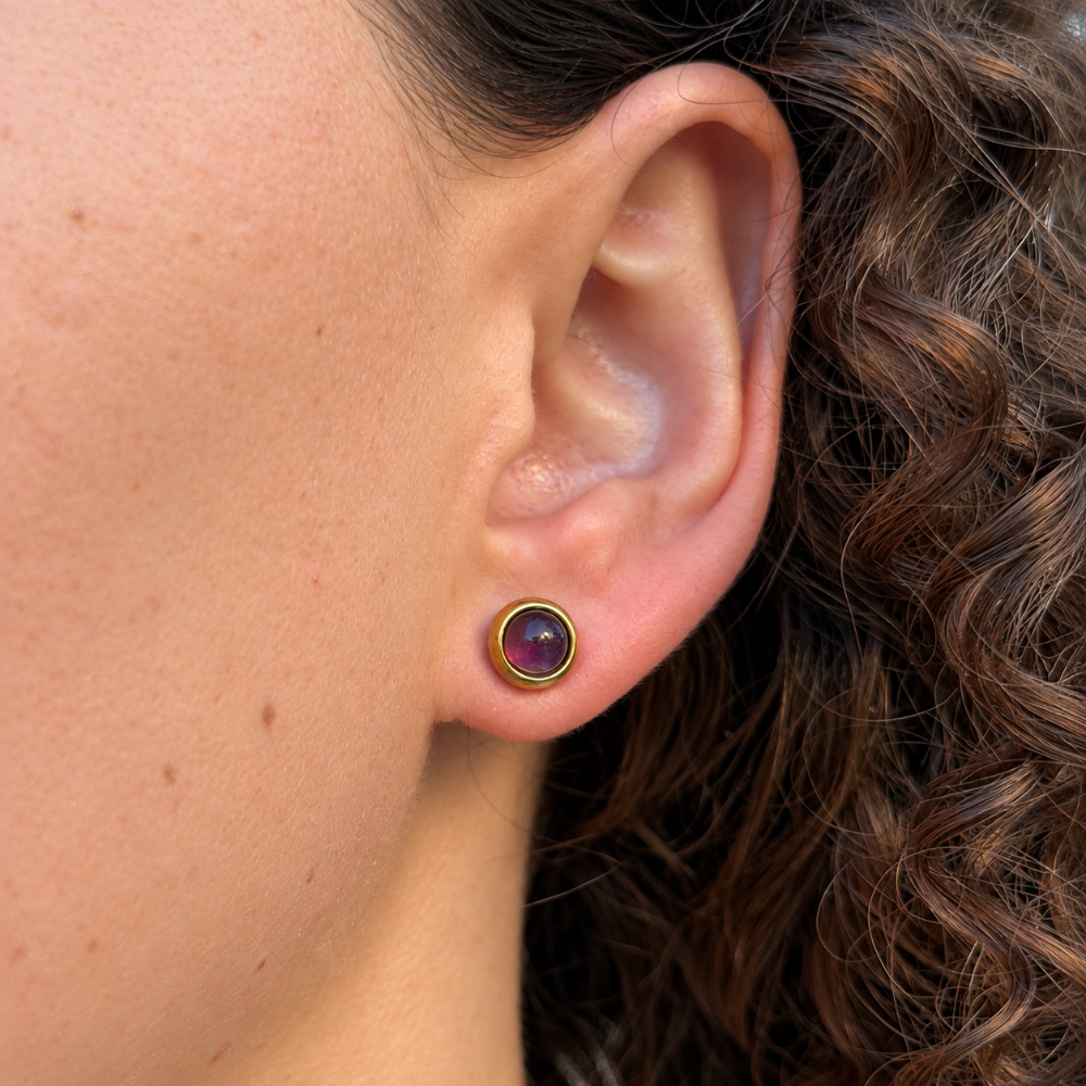 Puce d'Oreille Améthyste - Éris Porter Bordure Dorer