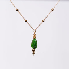 Collier en Diopside Thalassa - Acier Inoxydable Or