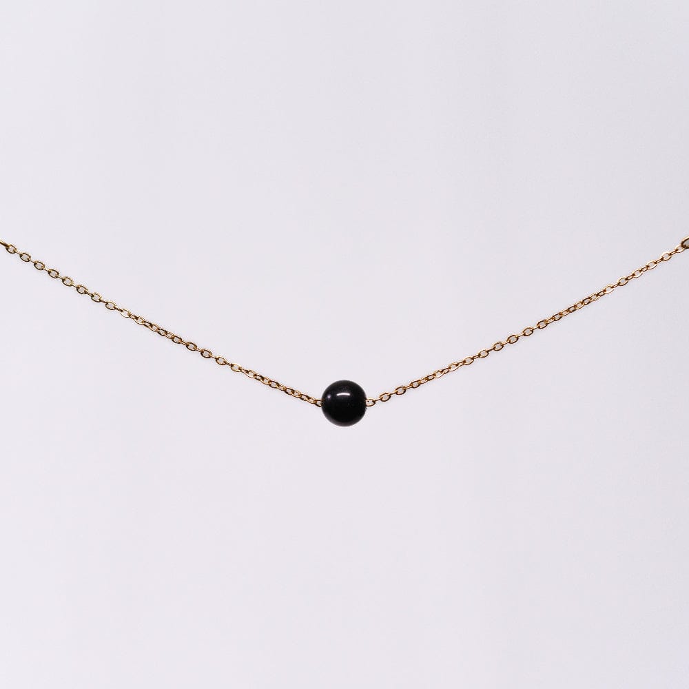 Bracelet Tourmaline Noir Tara - Acier Inoxydable Or