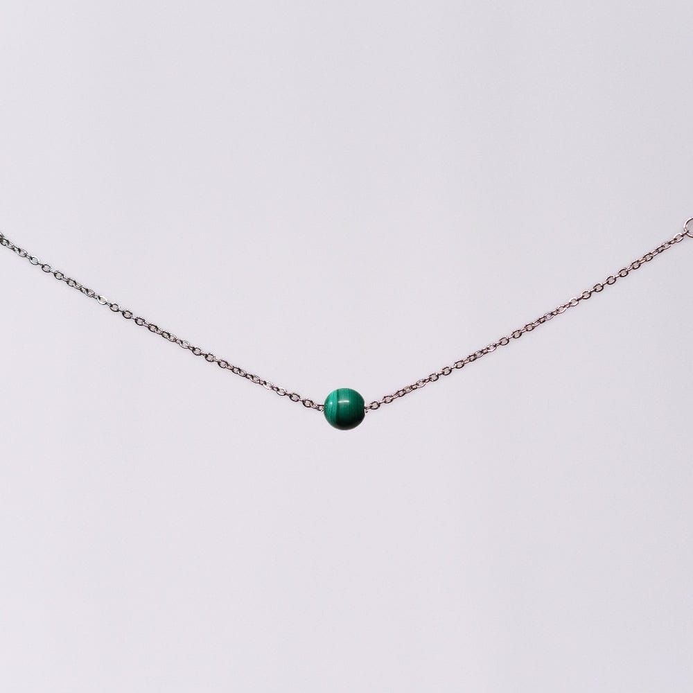 Bracelet Malachite Tara - Acier Inoxydable Argent