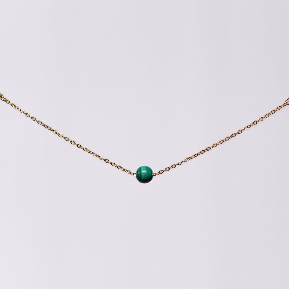 Bracelet Malachite Tara - Acier Inoxydable Or