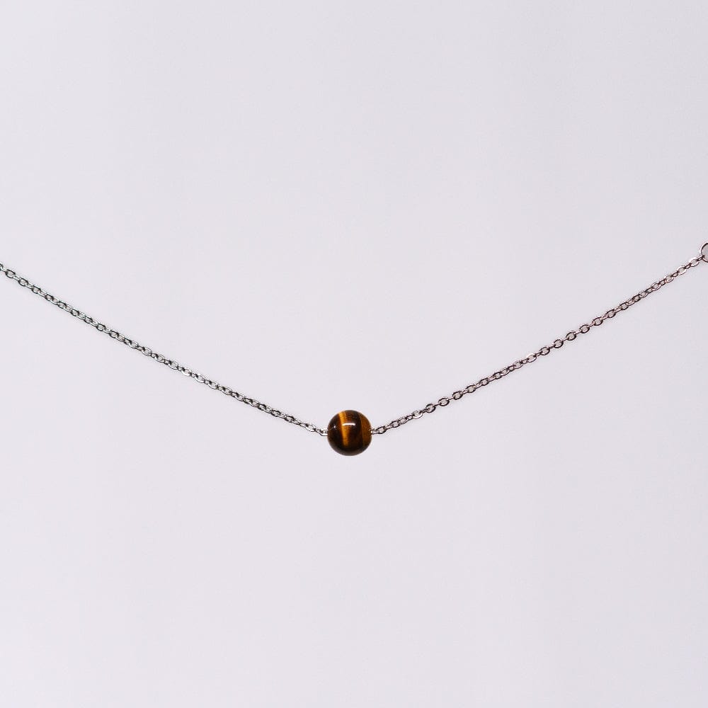 Bracelet Œil de Tigre Tara - Acier Inoxydable Argent