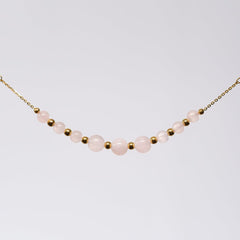 Bracelet Quartz Rose Hespéris - Acier inoxydable Or