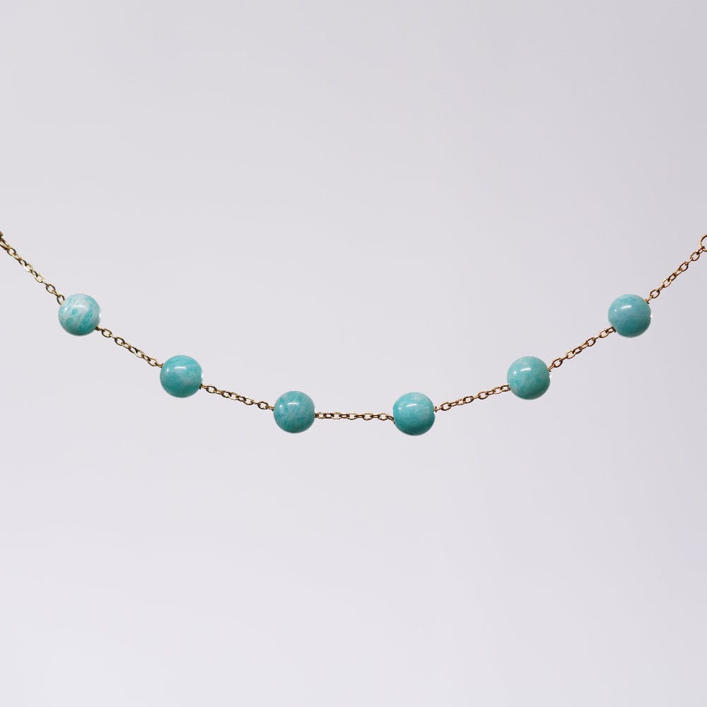 Bracelet Amazonite Casssiopée - Acier Inoxydable Or
