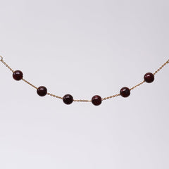 Bracelet Grenat Cassiopée - Acier Inoxydable Or