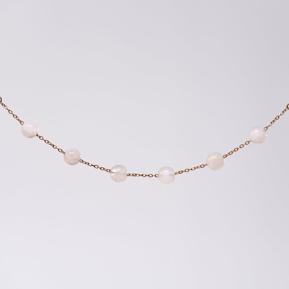 Bracelet Pierre de Lune Cassiopée - Acier Inoxydable Or