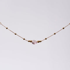 Bracelet en Améthyste Eva - Acier Inoxydable Argent
