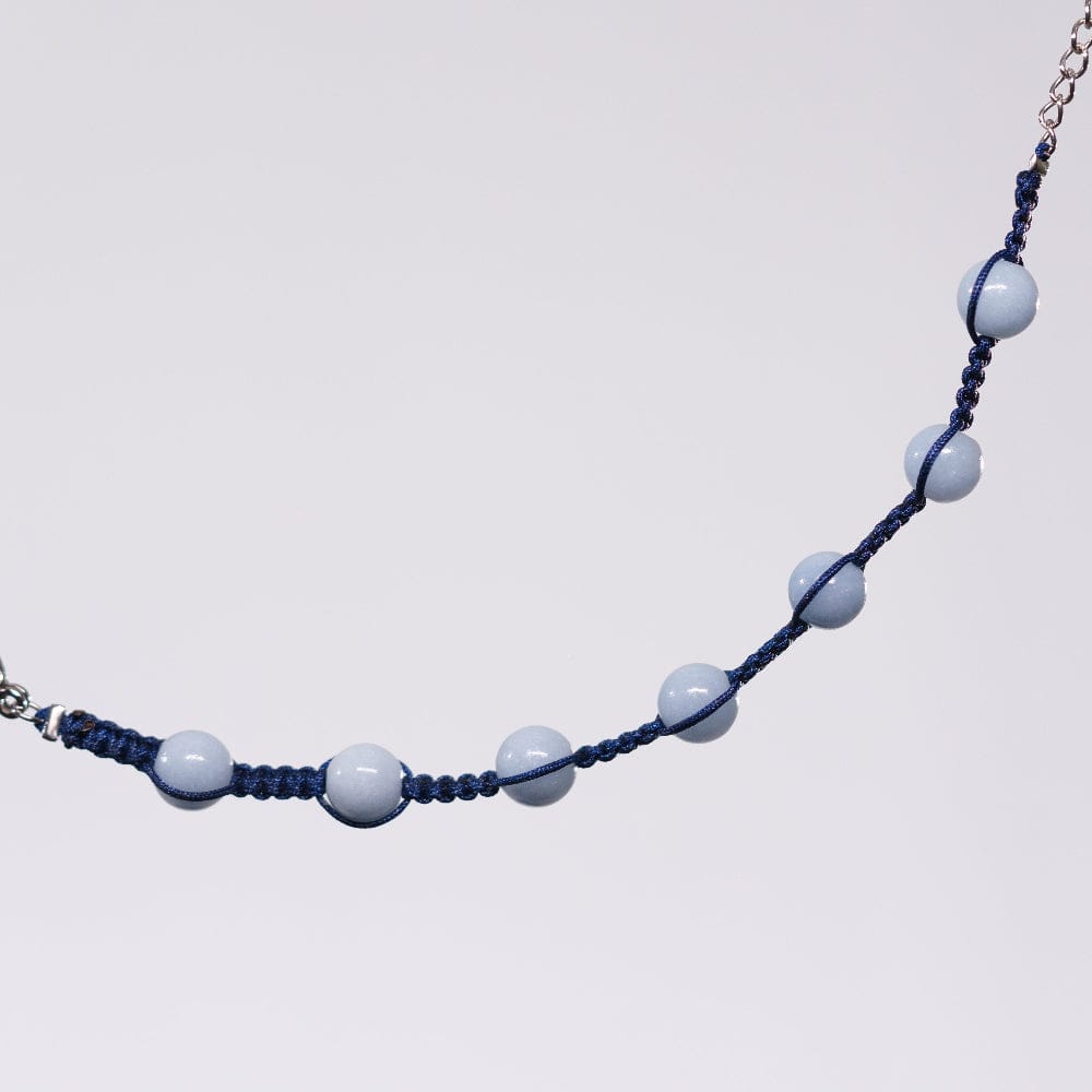 Bracelet Angélite Nox - Acier Inoxydable Argent