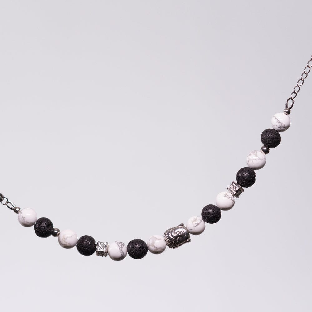 Bracelet Howlite Chandra - Acier Inoxydable Argent