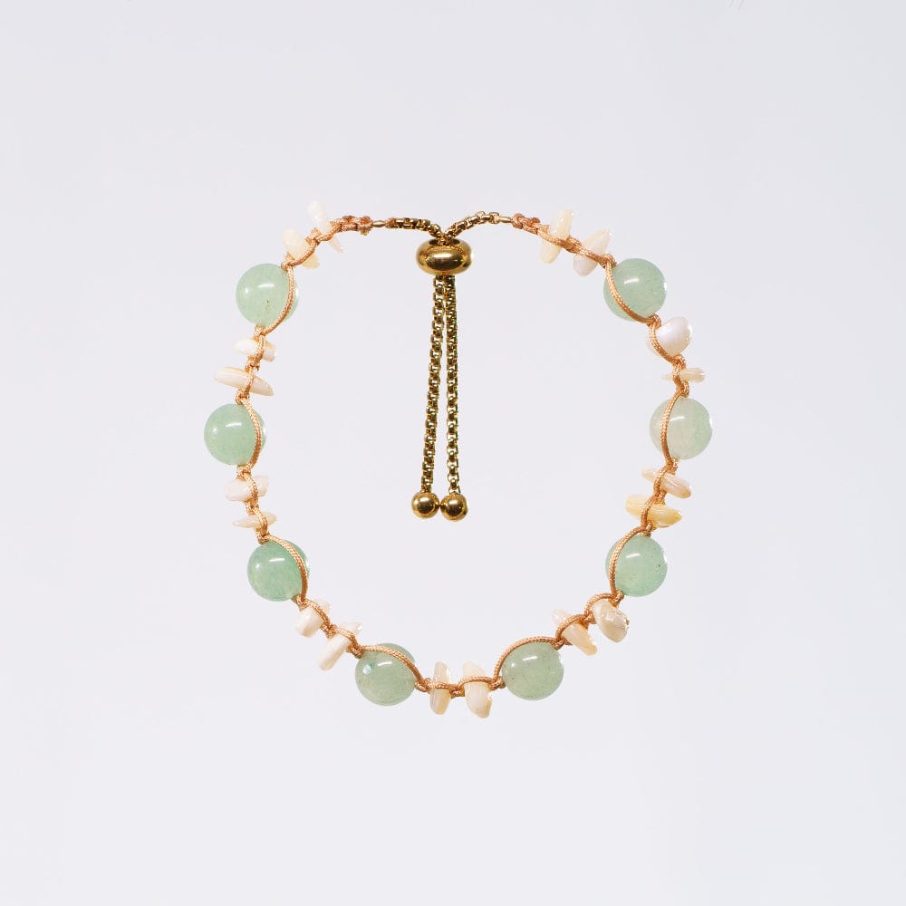 Bracelet Aventurine Néréo - Acier Inoxydable Or