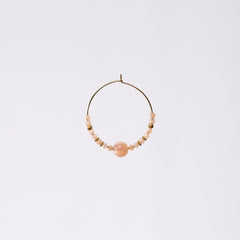Boucle Oreille Pierre du Soleil Nadira  - Acier Inoxydable Or