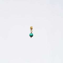 Boucle Oreille Malachite Tara - Acier Inoxydable Or