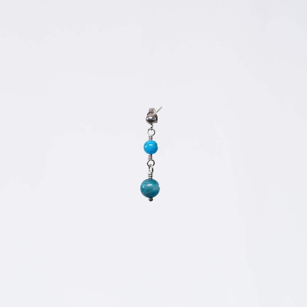 Boucle Oreille Apatite Hespéris - Acier Inoxydable Argent