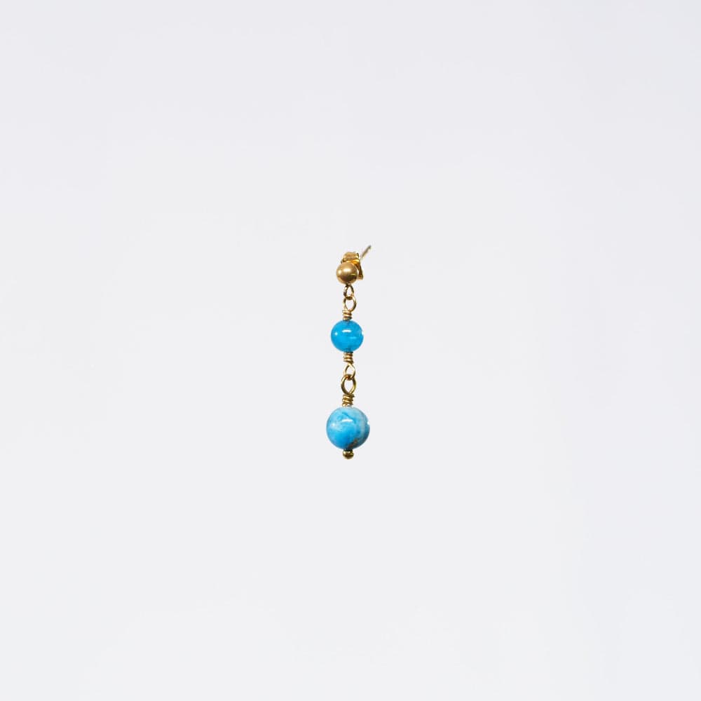 Boucle Oreille Apatite Hespéris - Acier Inoxydable Or