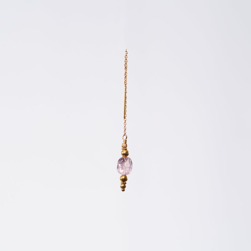 Boucle Oreille Améthyste Thalassa - Acier Inoxydable Or